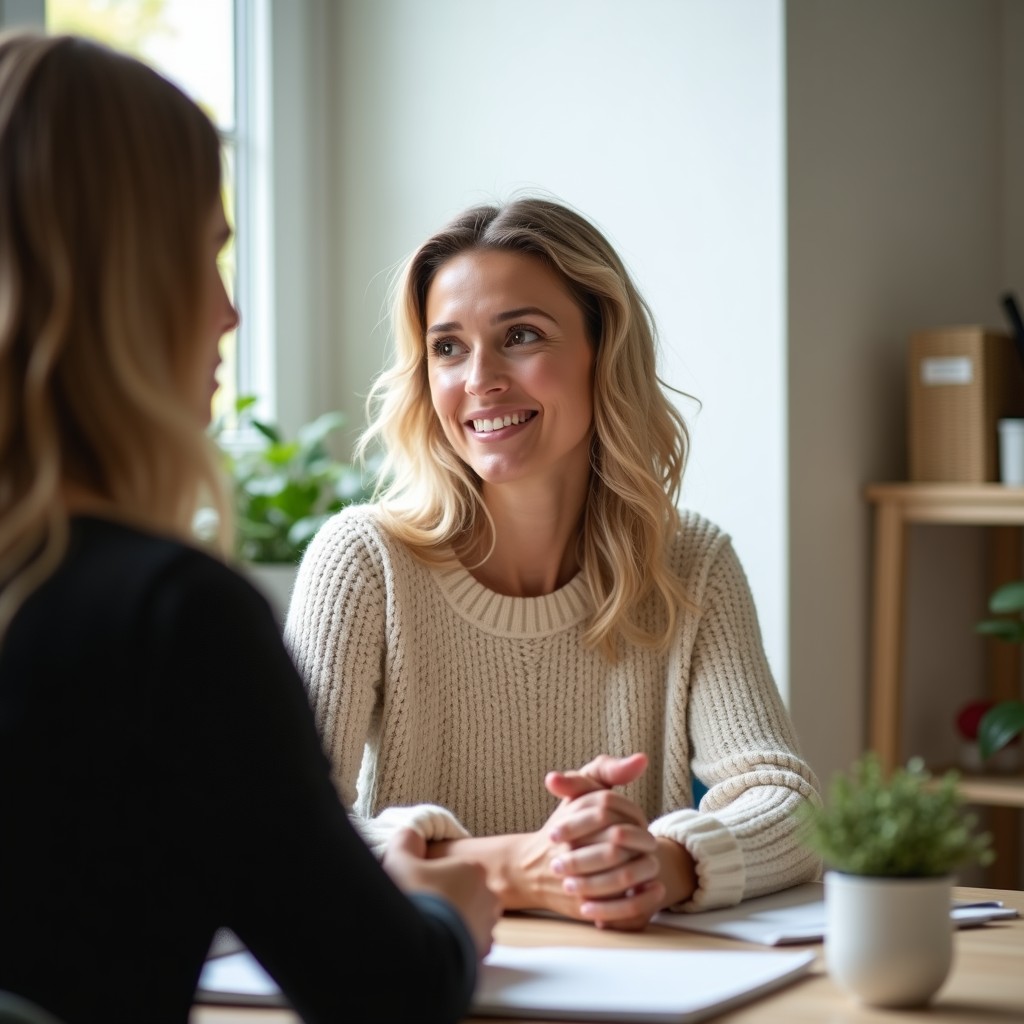 A nutrition practitioner giving a client their full attention